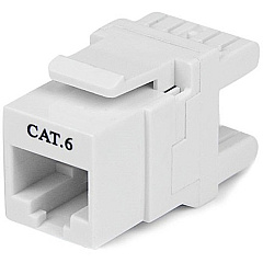 StarTech 180 Cat 6 Keystone Wall Jack - White (C6KEY110SWH)