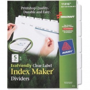 Skilcraft Clear Label Index Maker Dividers (7530016006977)