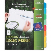 Skilcraft 8-Tab Clear Label Index Maker Dividers (7530016006978)