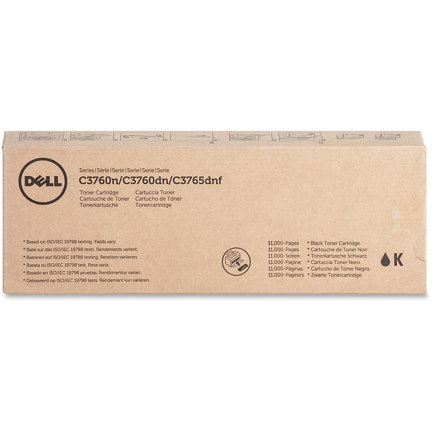 Dell Original Laser Toner Cartridge - Black - 1 Each (DLLW8D60)