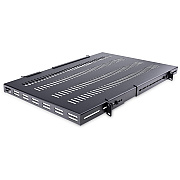 StarTech 1u Adjustable Mounting Depth Vented Rack Mount Shelf - Heavy Duty Fixed Server Rack Cabinet Shelf - 330lbs / 150kg (ADJSHELFHDV)