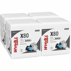 Wypall Power Clean X80 Heavy Duty Cloths Extended Use Cloths Quarter-fold Format (41026)