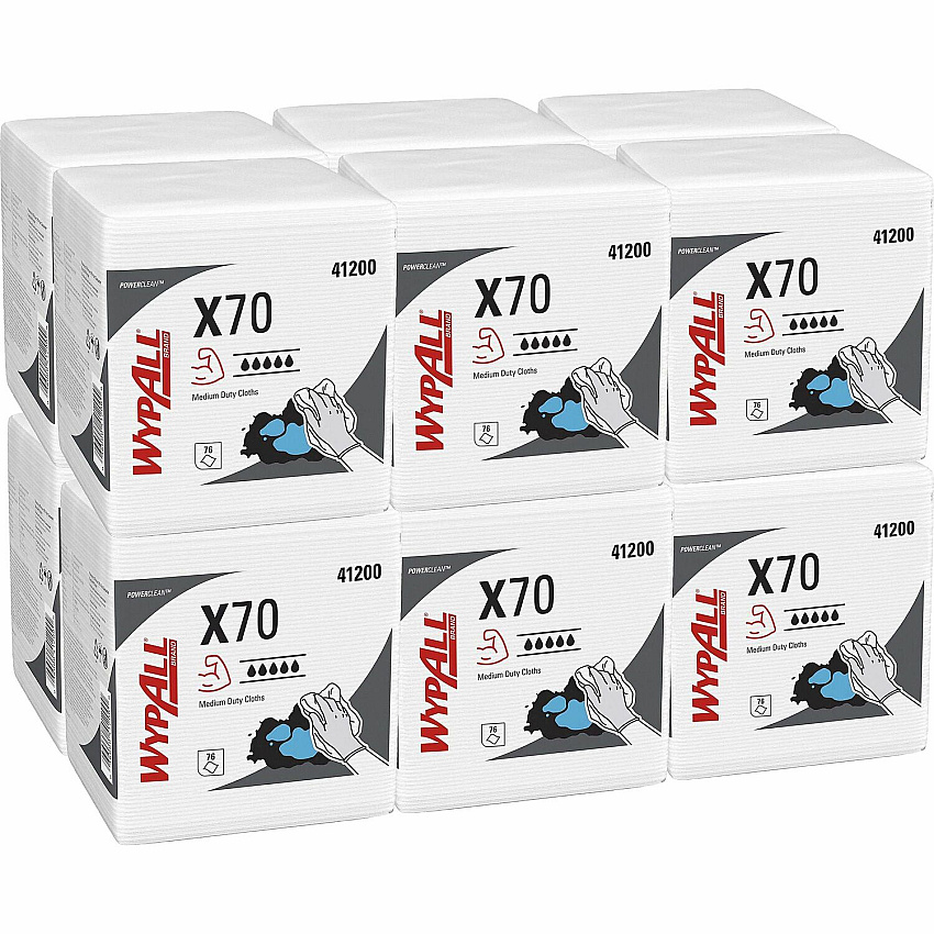 Wypall PowerClean X70 Medium Duty Cloths (KCC41200)
