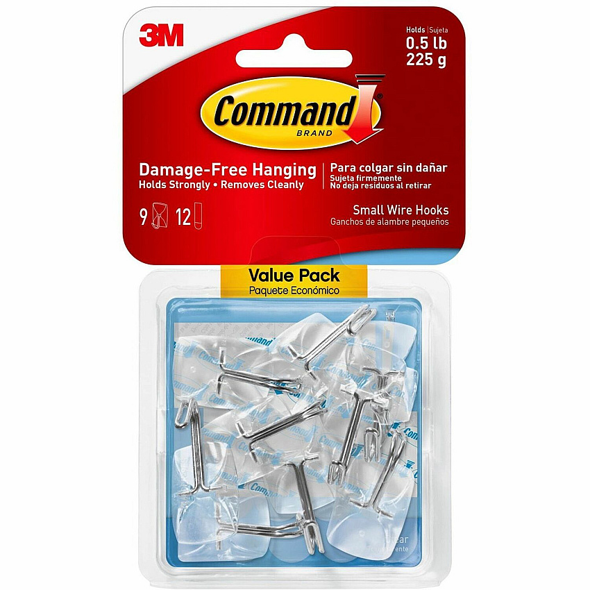Command Small Wire Hooks (MMM17067CLRVP)