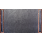 Dacasso Walnut & Leather Side-Rail Desk Pad (P8401)