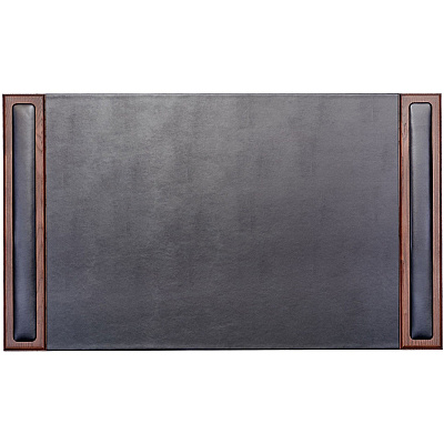 Dacasso Walnut & Leather Side-Rail Desk Pad (P8401)