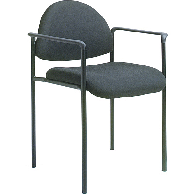 BOSS Diamond Stacking Chair with Arm (B9501BK)