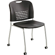 Safco Vy Straight Leg Stack Chairs with Casters (SAF4291BL)