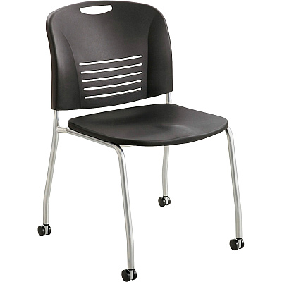 Safco Vy Straight Leg Stack Chairs with Casters (SAF4291BL)
