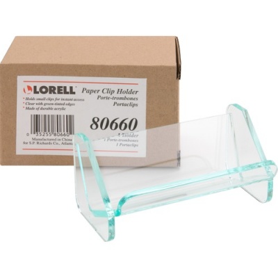 Lorell Acrylic Paper Clip Holder (80660)