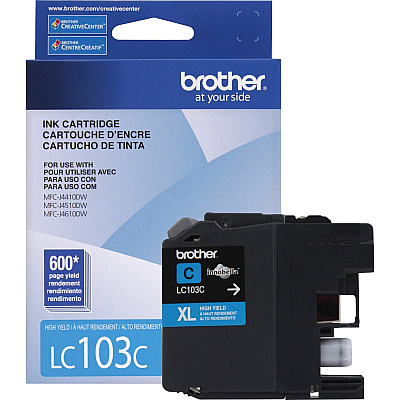 Brother Genuine Innobella LC103C High Yield Cyan Ink Cartridge