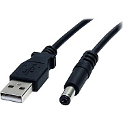 StarTech 2m Usb To Type M Barrel Cable - Usb To 5.5mm 5v Dc Cable - Usb To Barrel Jack 5v Dc Plug (USB2TYPEM2M)
