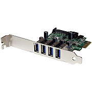 StarTech 4 Port Pci Express Pcie Super Speed Usb 3.0 Controller Card Adapter With Uasp - Sata Power - Usb 3 Pcie Card - 5gbps - Usb 3.0 Pci-e Card (PEXUSB3S4V)