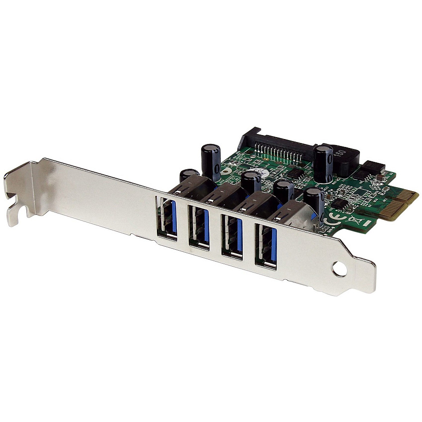 StarTech 4 Port Pci Express Pcie Super Speed Usb 3.0 Controller Card Adapter With Uasp - Sata Power - Usb 3 Pcie Card - 5gbps - Usb 3.0 Pci-e Card (PEXUSB3S4V)