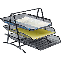 Lorell Mesh 3-Tier Mesh Document Tray (LLR90206)
