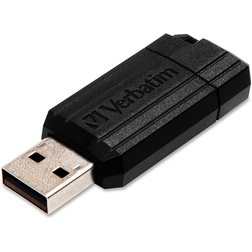 Verbatim 8GB PinStripe USB Flash Drive - Black (VER49062)