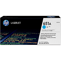 HP 651A (CE341A) Original Laser Toner Cartridge - Single Pack - Cyan - 1 Each