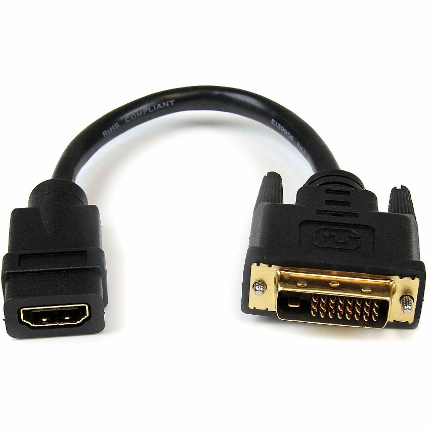 StarTech 8in Hdmi To Dvi-d Video Cable Adapter - (HDDVIFM8IN)