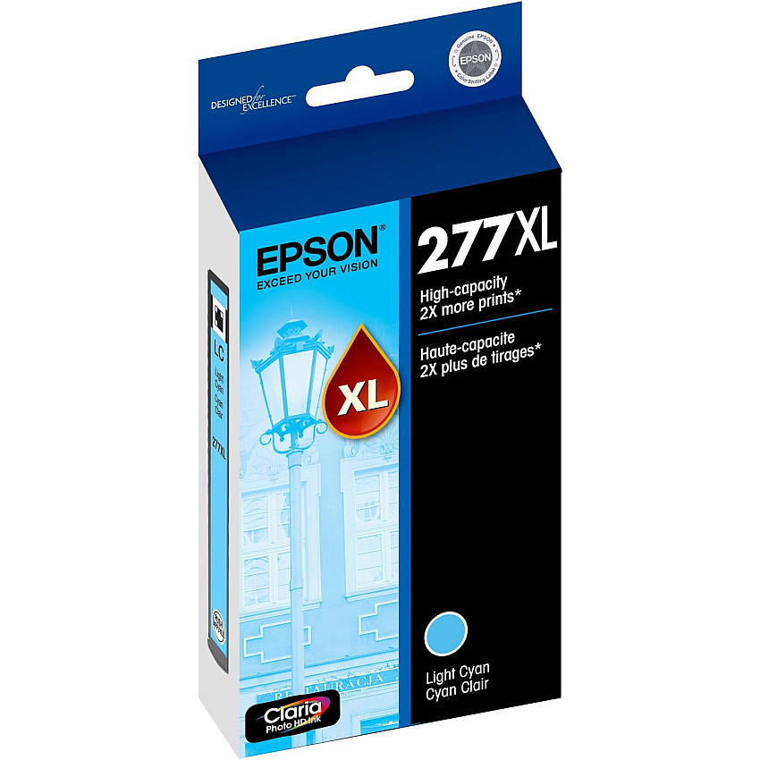 Epson Claria 277XL Original High Yield Inkjet Ink Cartridge - Light Cyan - 1 Each (EPST277XL520S)