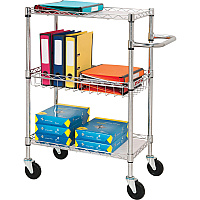 Lorell 3-Tier Rolling Cart (LLR84859)