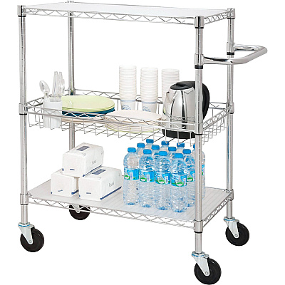 Lorell 3-Tier Rolling Cart (LLR84858)