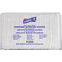 Genuine Joe Quad-fold Square Beverage Napkins (GJO11252)