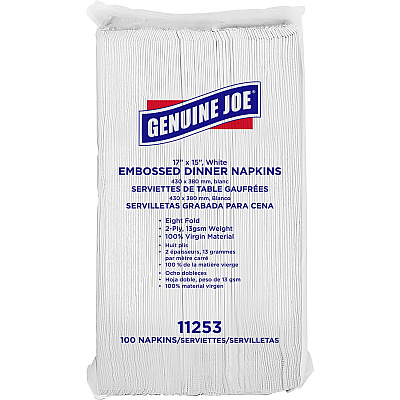 Genuine Joe Embossed Dinner Napkins (GJO11253)