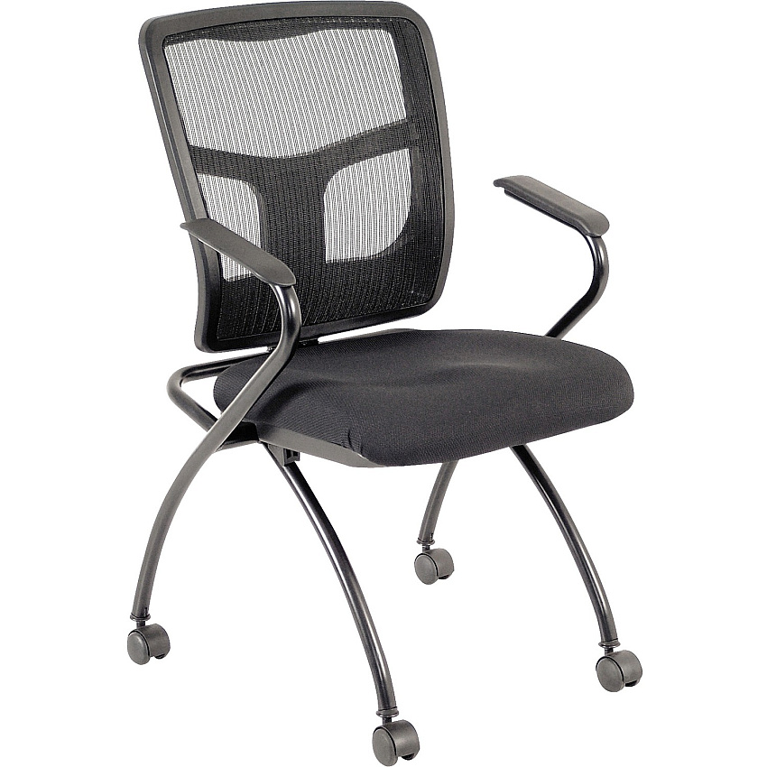 Lorell Mesh Back Nesting Training/Guest Chairs (LLR84374)