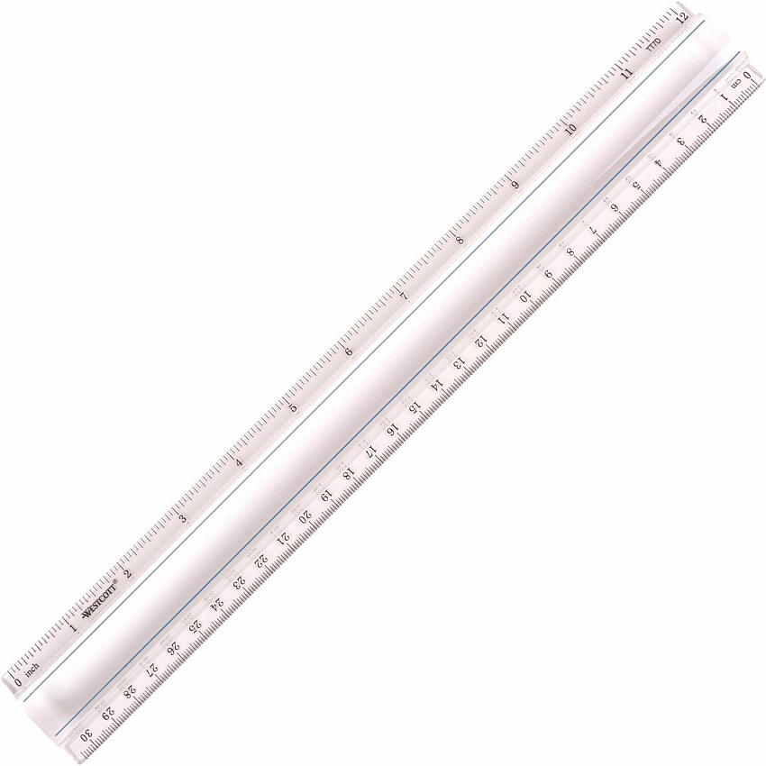 Westcott 12" Clear Magnifying Data Processing Ruler (ACM15571)