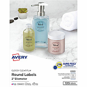 Avery Print-to-the-Edge Glossy Round Labels (AVE22825)
