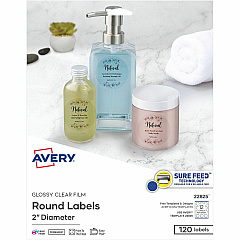 Avery Print-to-the-Edge Glossy Round Labels (AVE22825)