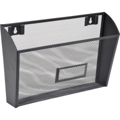Lorell Black Mesh Wire Wall Pocket (84144)
