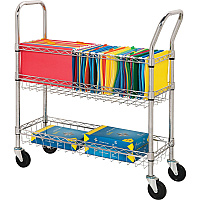 Lorell Mobile Wire Mail Cart (LLR84857)
