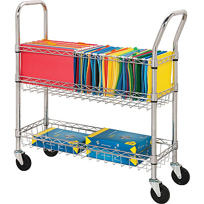 Lorell Mobile Wire Mail Cart (LLR84857)