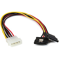 StarTech 12in Lp4 To 2x Latching Sata Y Cable (PYO2LP4LSATA)