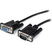 StarTech 2m Black Straight Through Db9 Rs232 Serial Cable - Db9 Rs232 Serial Extension Cable - Male To Female Cable (MXT1002MBK)