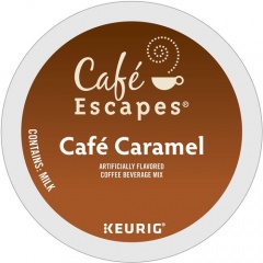 Cafe Escapes K-Cup Cafe Caramel Coffee (6813)