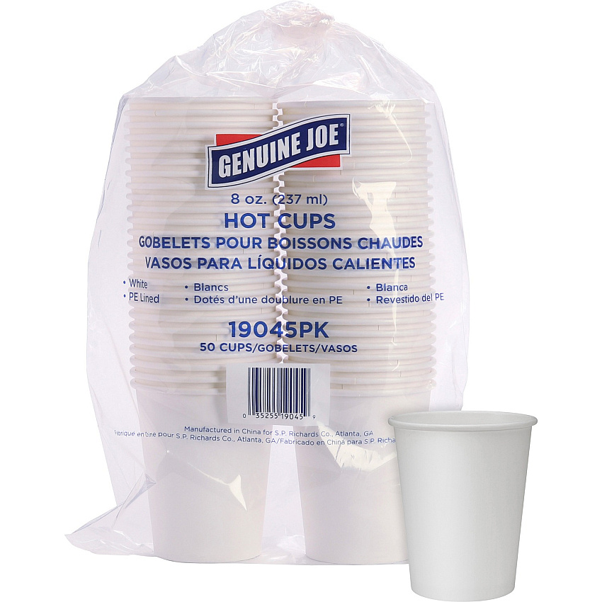 Genuine Joe 8 oz Disposable Hot Cups (GJO19045CT)