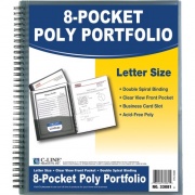 C-Line 8-Pocket Spiral-Bound Poly Portfolio (33081)