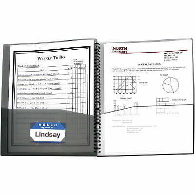 C-Line 8-Pocket Spiral-Bound Poly Portfolio (CLI33081)