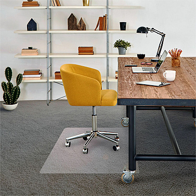 Floortex Advantagemat Phthalate Free Vinyl Rectangular Chair Mat for Carpets up to 1/4" - 45" x 53" (FLRPF1113425EV)