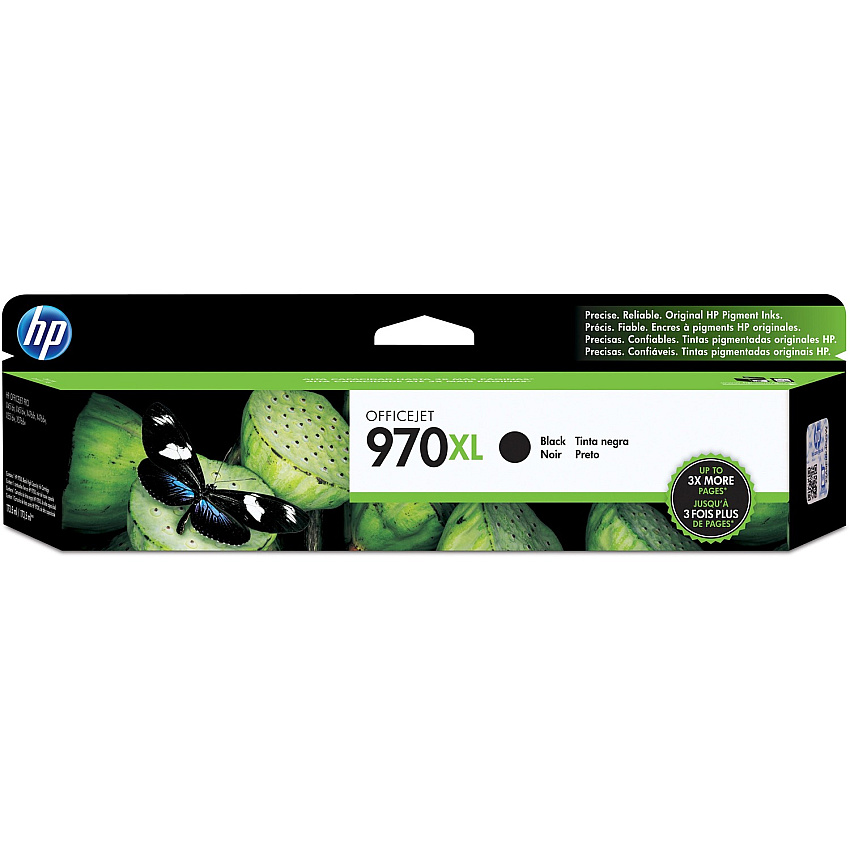 HP 970XL (HEWCN625AM) Original High Yield Inkjet Ink Cartridge - Single Pack - Black - 1 Each