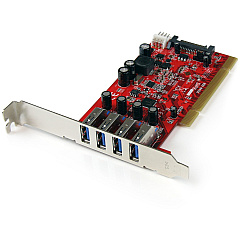 StarTech 4 Port Pci Usb 3.0 Card W/ Sata Power (PCIUSB3S4)