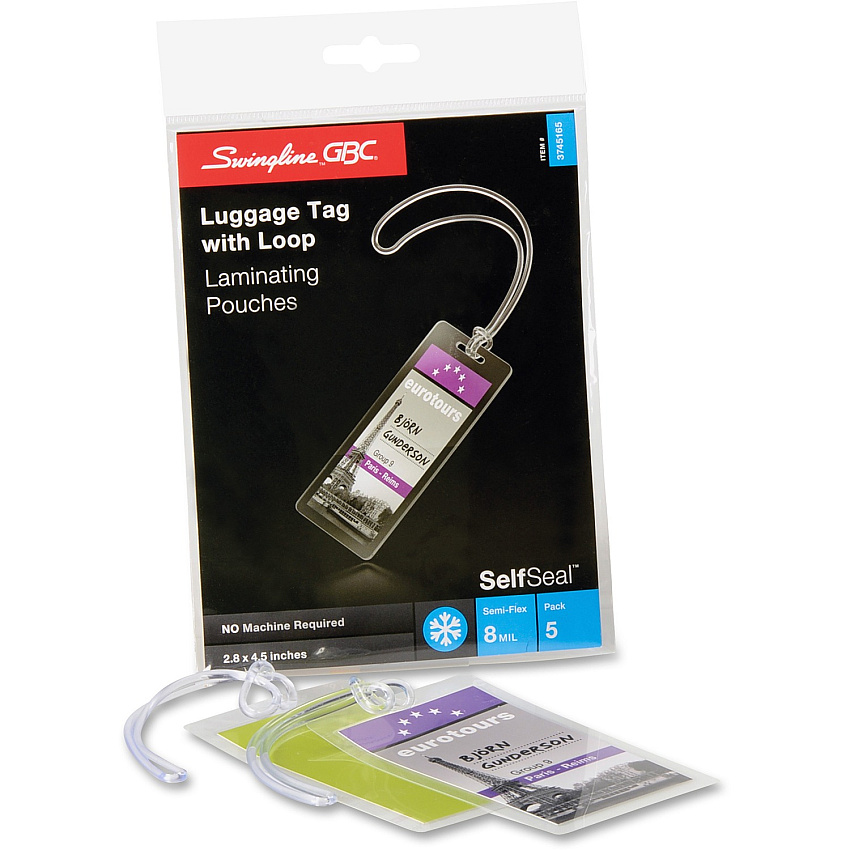 GBC Self-Sealing Luggage Tag Laminating Pouches (GBC3745165)