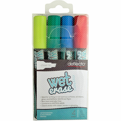 deflecto Wet Erase Markers (DEFSMA510V4)
