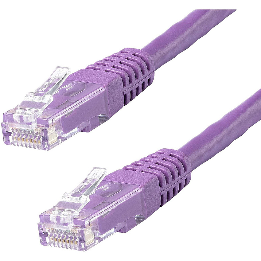 StarTech 20ft Cat6 Ethernet Cable Purple Cat6 Poe (C6PATCH20PL)