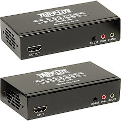 Tripp Lite HDMI over Cat5/6 Extender Kit, Transmitter/Receiver, 4K, Serial and IR Control, Up to 328 ft. (100 m), TAA (TRPB1261A1SR)