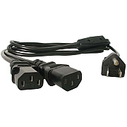 StarTech 6ft Power Y Cord, Nema5-15p To 2x C13 (PXT101Y)