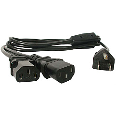 StarTech 6ft Power Y Cord, Nema5-15p To 2x C13 (PXT101Y)