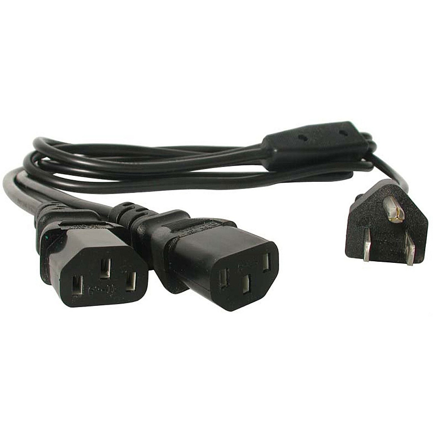 StarTech 6ft Power Y Cord, Nema5-15p To 2x C13 (PXT101Y)